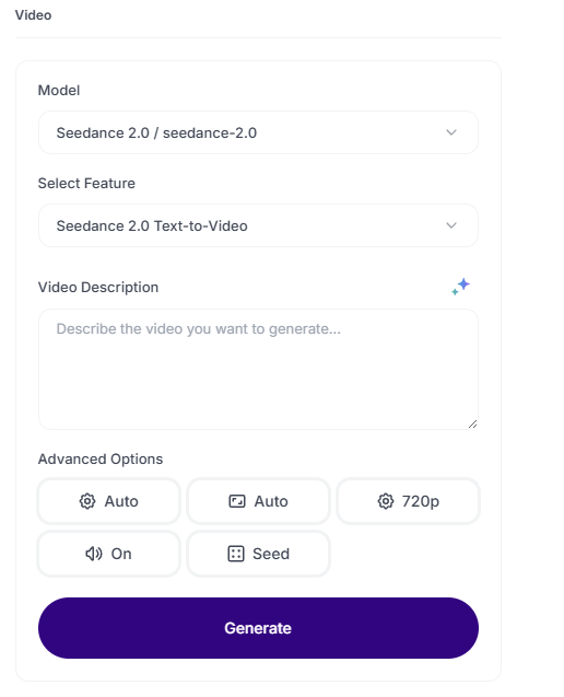 Generate. Animate. Export.